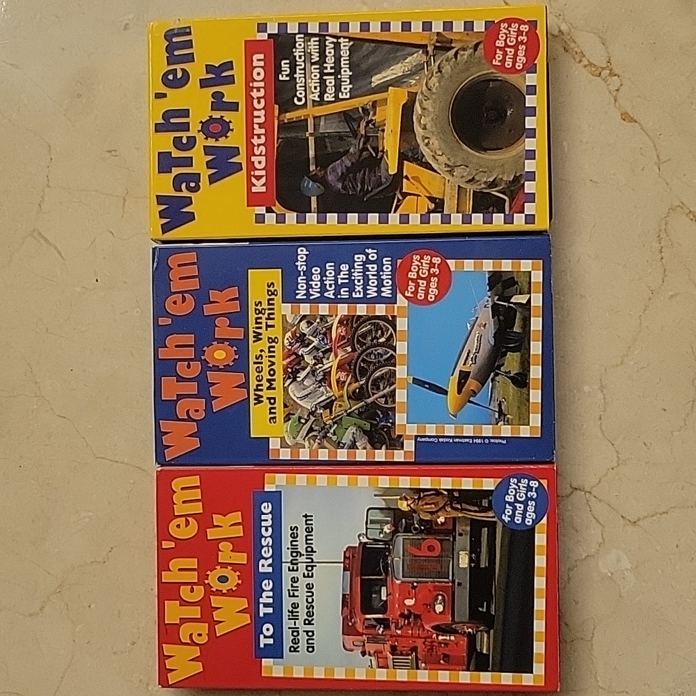 Front Row Entertainment Watches Work 3-Pack VHS Tapes